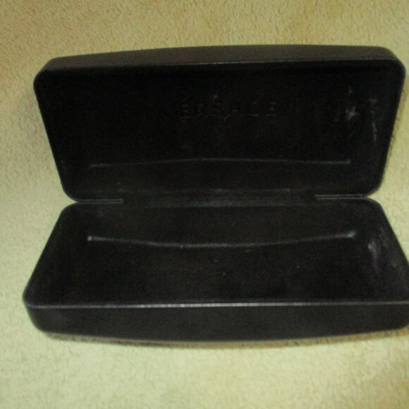 VERSACE Hard Eyeglass Case Hard Case Gold on Black - Picture 2 of 2